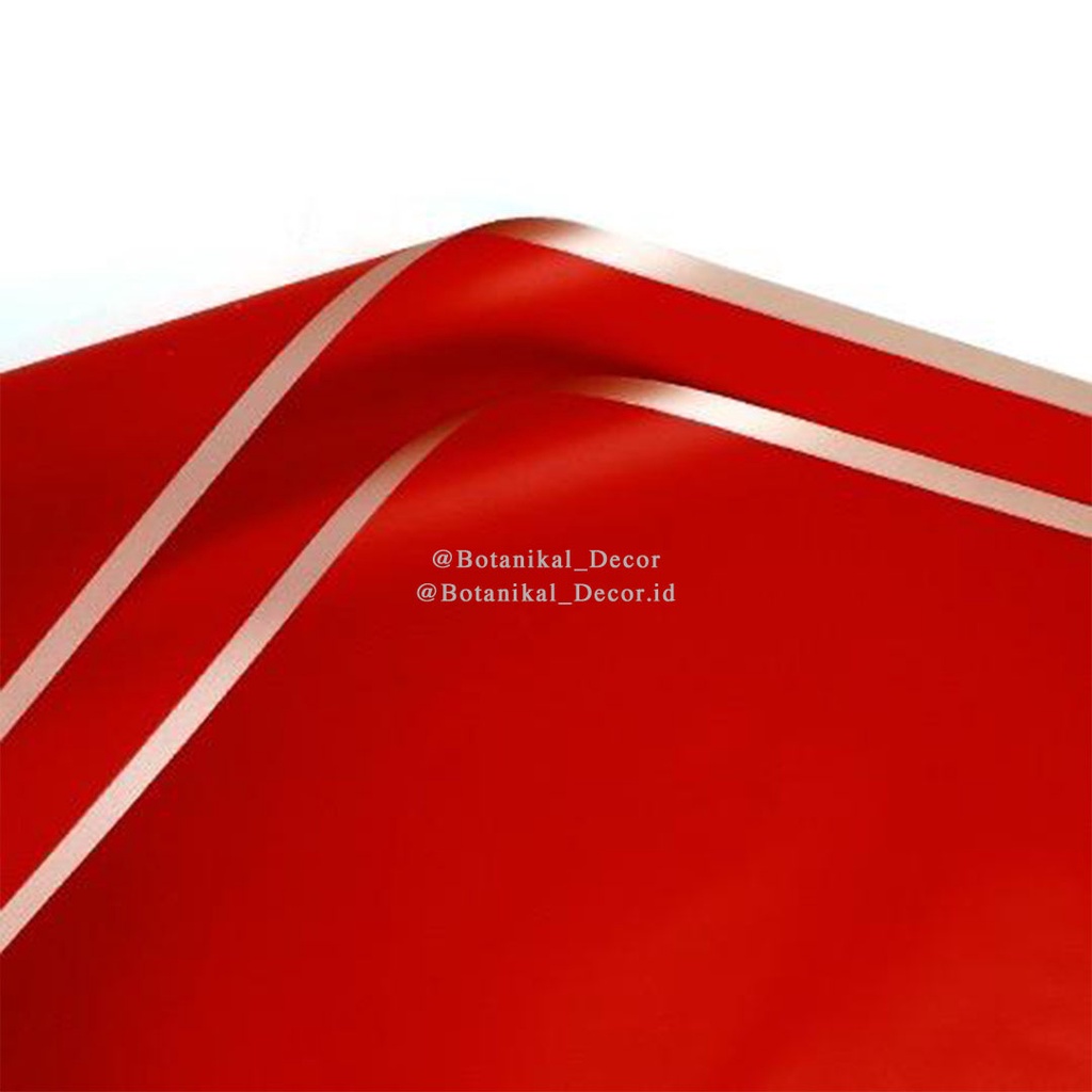 Flower Wrapping Cellophane Paper Kertas Stick Card Holder Stik Bouquet Buket Bunga Buket Bouquet Cake-RED