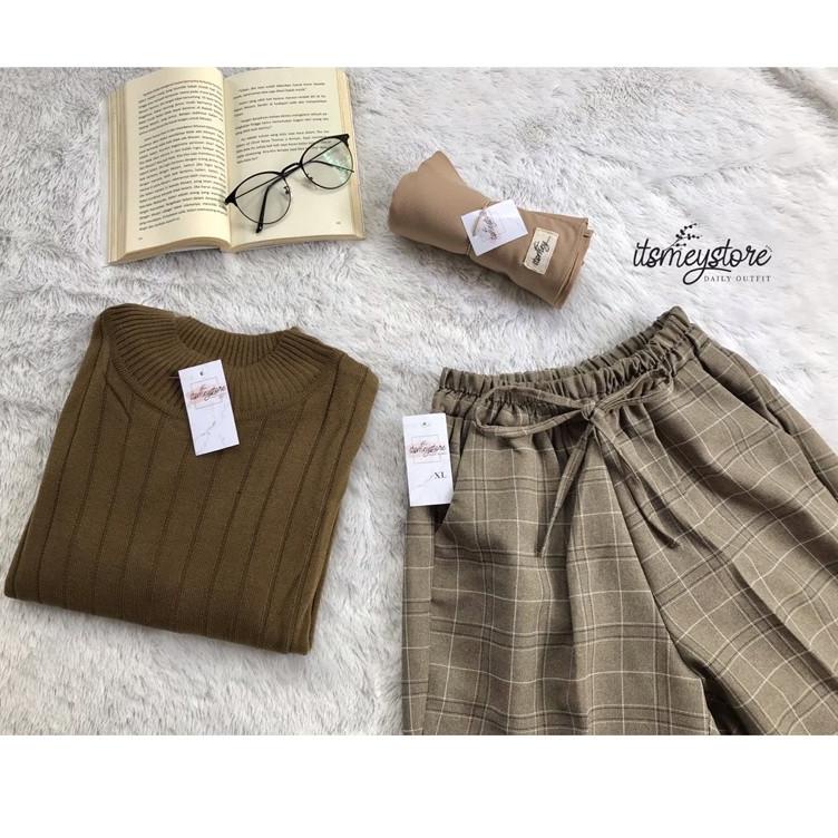 Rekomendasi One set Outfit Atasan Sweater / One Set Ootd Murah / viral / MeystoreOfficial