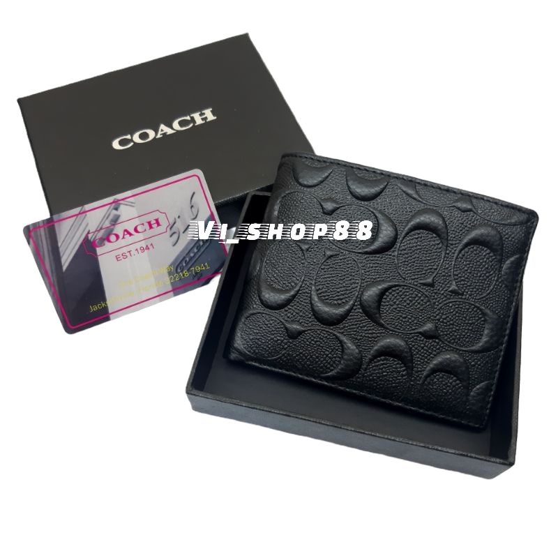 DOMPET PRIA COACH KULIT ASLI DOMPET PENDEK IMPORT