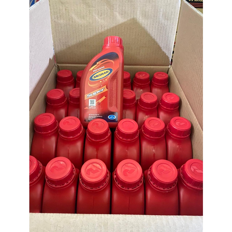1 DUS OLI MESIN MESRAN SUPER SAE 20W - 50 PERTAMINA OIL MOTOR 800 ML
