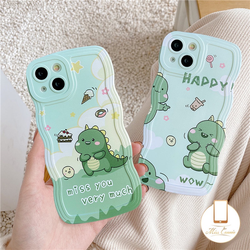 Soft Case TPU Motif Dinosaurus Untuk iPhone 7Plus 8Plus XR 6 6s 7 8 Plus 11 12 13 14 Pro MAX 14 Plus X XS MAX SE 2020