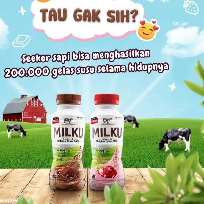 

TERLARIS BRANDS FESTIVAL Susu Milku Uht 200ml 1 Dus (12pc) Rasa Coklat dan Strawberry / Stroberi Murah serbuuu !