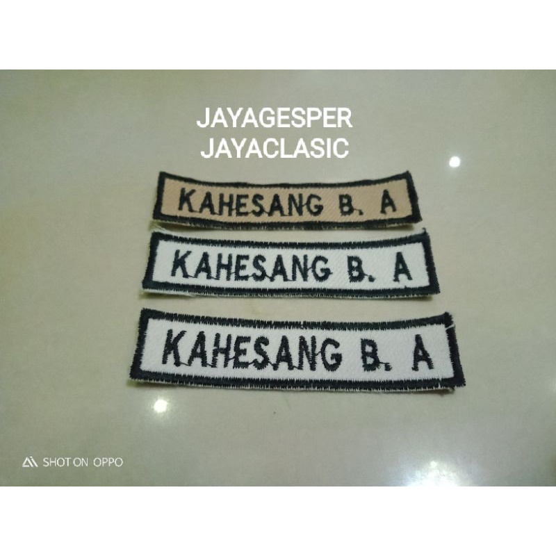 

1 PAKET NAMA DADA NAME TAG BORDIR MURAH