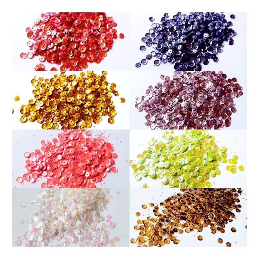 payet ramboci/payet sequin/ramboci payet piring/flat 6mm/per 5 gram/