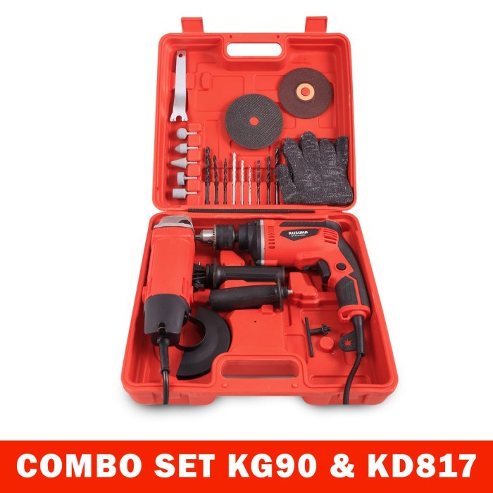 Free Koper Paket Bor dan Gerinda Set Koper Murah Gerinda dan bor - paket pertukangan - power tools -