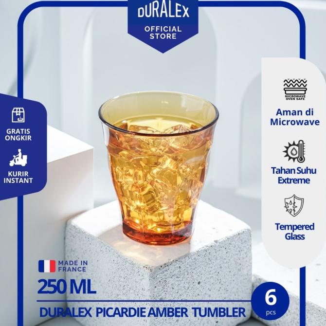 DURALEX PICARDIE TUMBLER AMBER 250ML - 6 PCS GELAS KOPI/GELAS SD68476EW