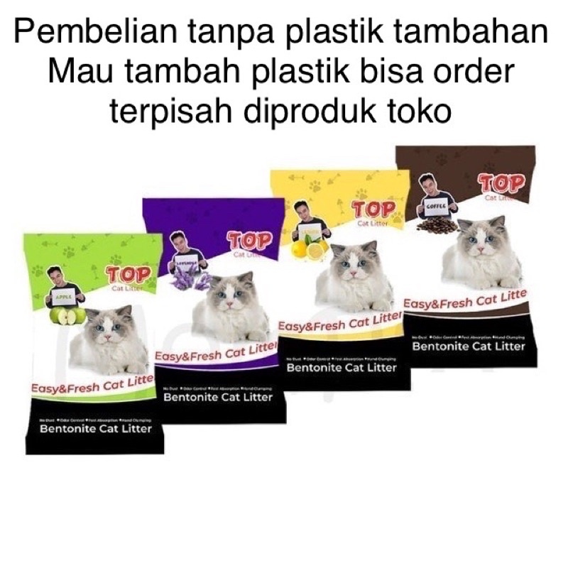 PASIR KUCING GUMPAL WANGI TOP LITTER 25L 20KG (GRAB/GOSEND)