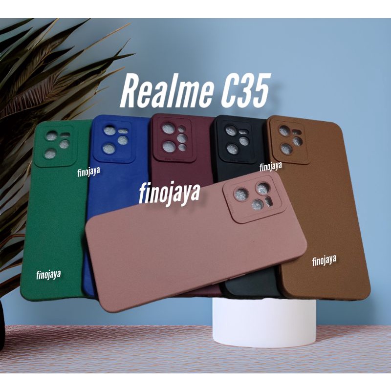 Case Macaron Realme C35 Silikon Casing Selicon Softcase Pelindung Pro Camera