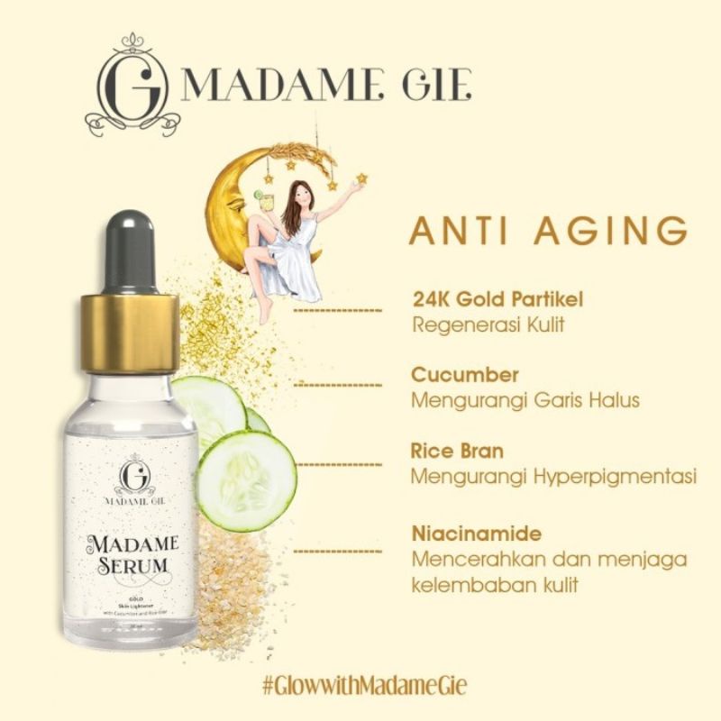 Madame Gie Madame Serum - Serum Wajah | GOLD SERUM |  GREEN TEA |  KNOTWEED