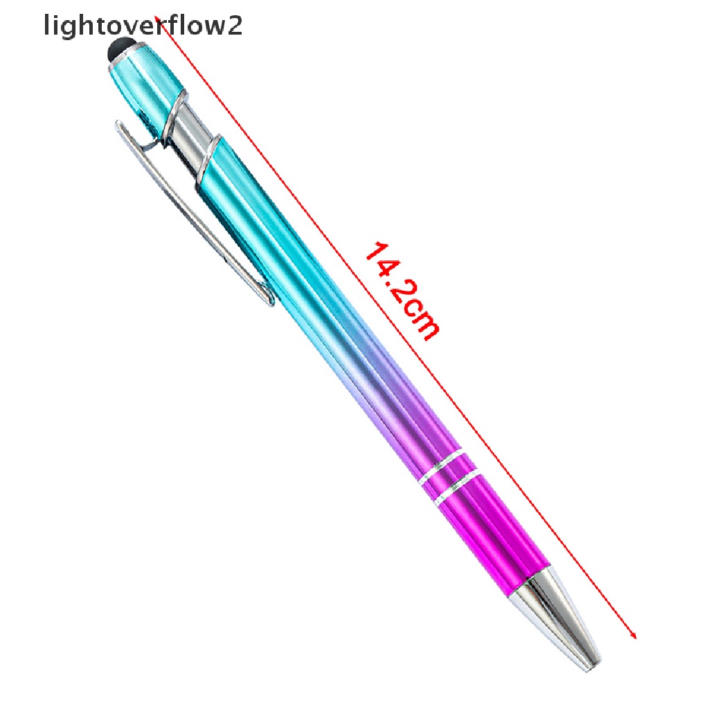 (lightoverflow2) 1pc Bolpen Metal Multi Warna Kualitas Tinggi Untuk Stationery Sekolah / Kantor