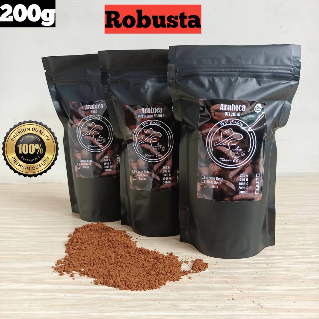 

Biji Kopi Bubuk Robusta 3 Rasa 200g Best Premium Grade A++