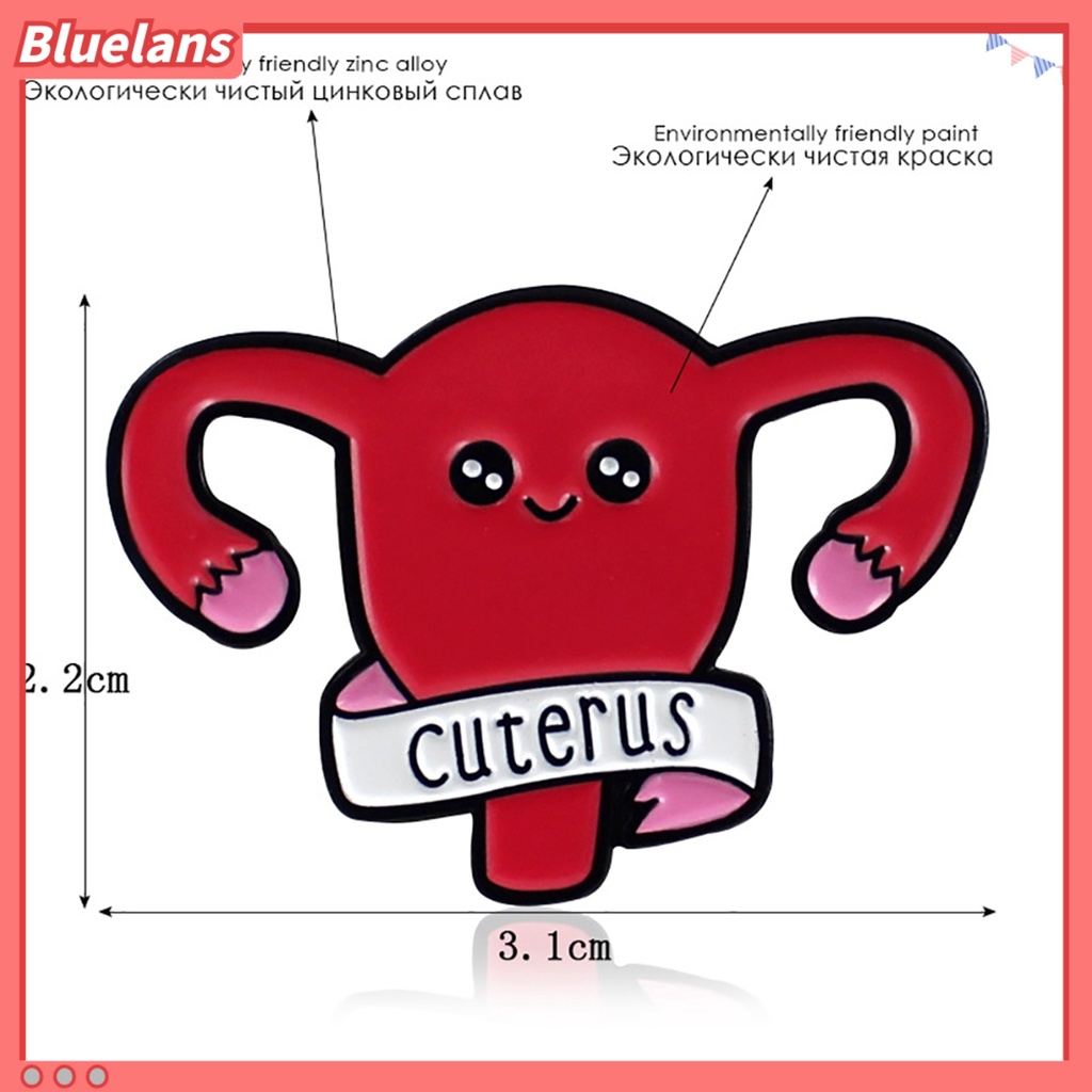 Bluelans Cartoon Uterus Shape Enamel Brooch Pin Clothing Jeans Jacket Badge Breast Pin Decor