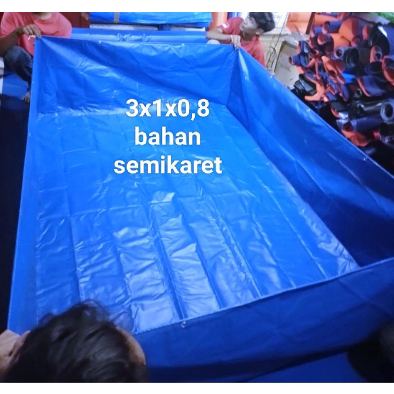 Terpal Kolam Terpal Ikan Kotak bahan ORCHID 3x1x0,8 Untuk Budidadya Ikan