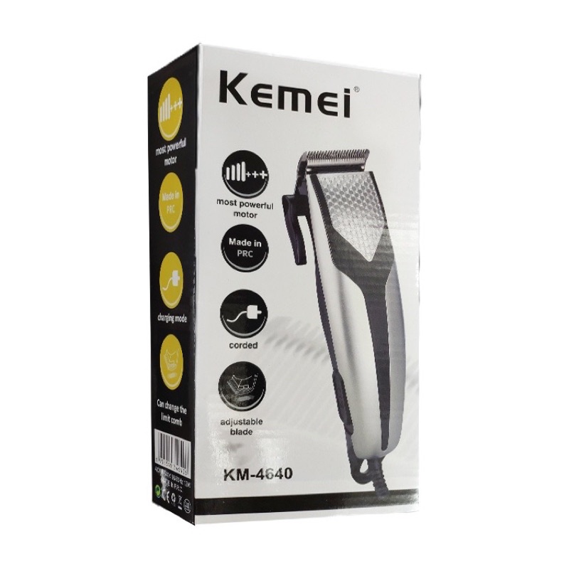 Alat Cukur Rambut Listrik  Kemei KM-4639 // KM-4640 Paket Alat Cukur, Gunting &amp; Sisir