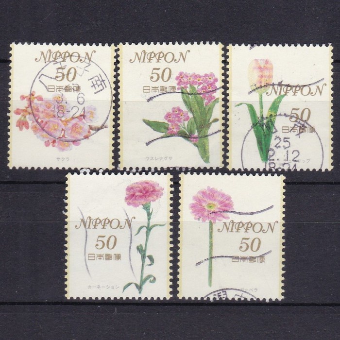

0491 Perangko Jepang 2013 Sesonal Flowers - Spring 5v Used