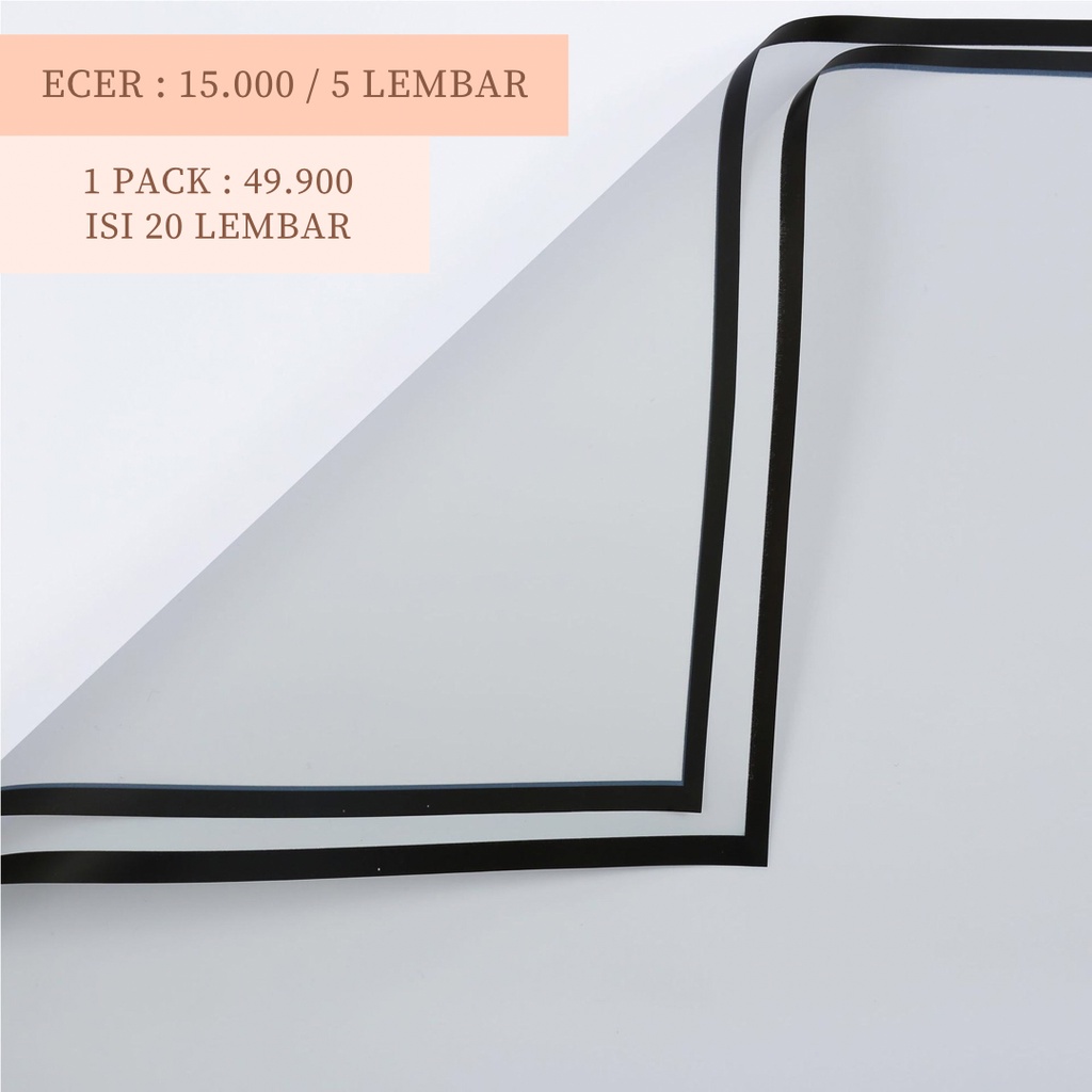 

[1 PACK: 20 LBR] KERTAS BUNGA FRAME HITAM / FRAME PUTIH WRAPPING PAPER/ WRAP BUNGA/FLOWER WRAP/PEMBUNGKUS KERTAS WATERPROOF