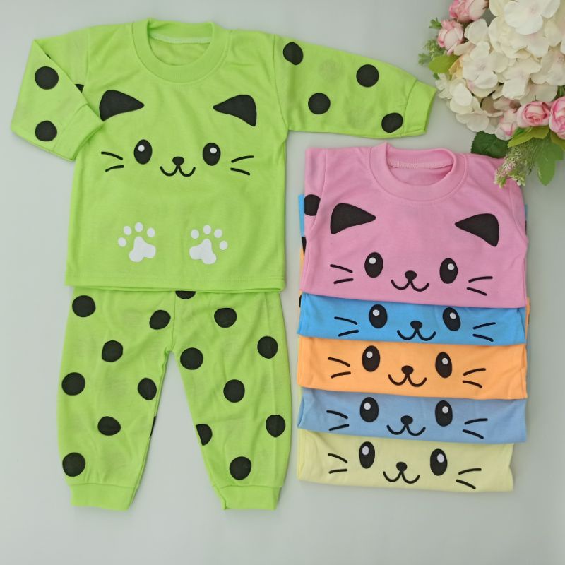 Ss#182 Setelan Baju Bayi / Setelan Piyama Bayi Lengan Panjang