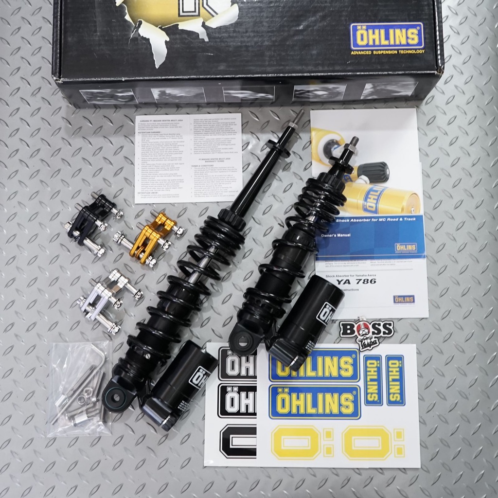 Shock Tabung Ohlins YA Series Black Vespa Sprint Iget Primavera