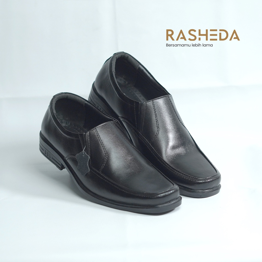 Sepatu Pantofel Pria Kulit Asli Rasheda K 02 Formal Shoes  Big Size