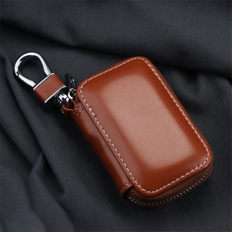 Gantungan Kunci  Mobil Motor Leather Pocket Car Remote Key Holder