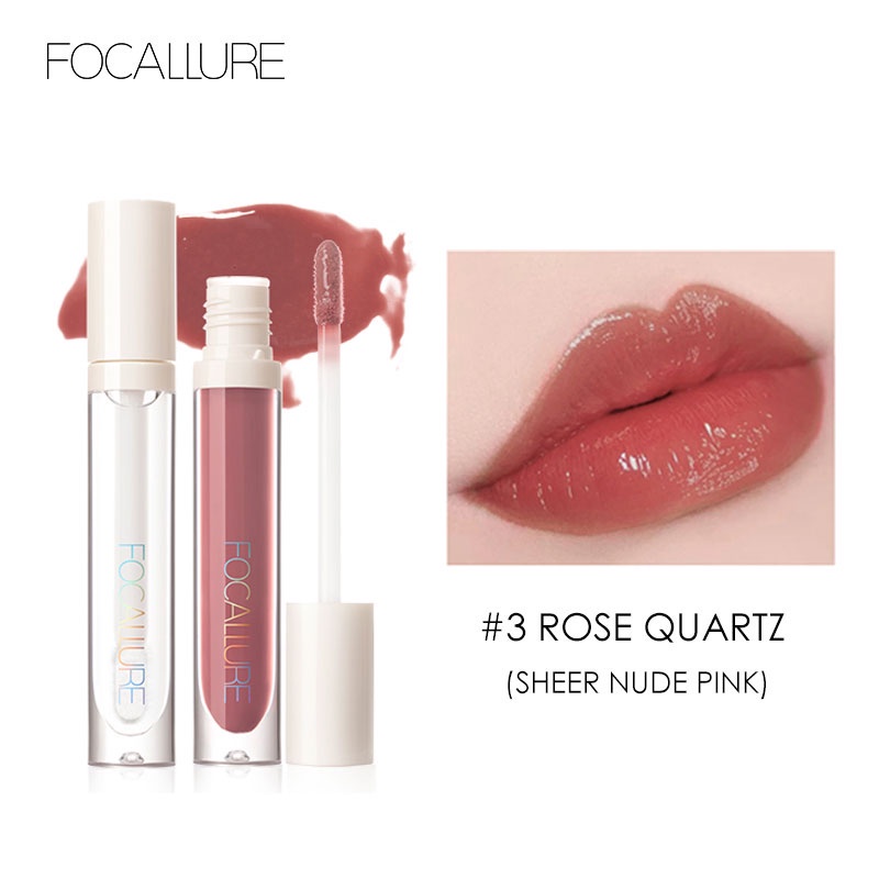 FOCALLURE Plumpmax Lip Gloss Moisture Lip Cream Perawatan Bibir Pelembab Lasting Glossy Lipgloss Make Up Kosmetik FA153