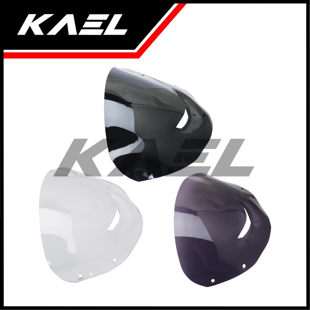 Visor Variasi F1ZR/Satria Hiu 2 Tak/Jupiter Z1/Vega Lama/Grand/125 ZR/125 Z/Mio Windshield-Winsil Hitam-Bening-Smoke-Riben-Ribben Wind-Win Shield-Sil-Sild Windsild