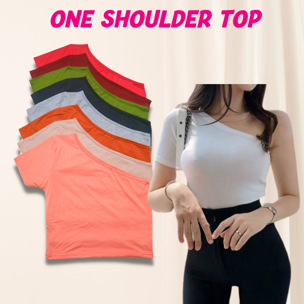 Babynkids - One shoulder top / kaos atasan wanita / tanktop wanita /  atasan wanita korea