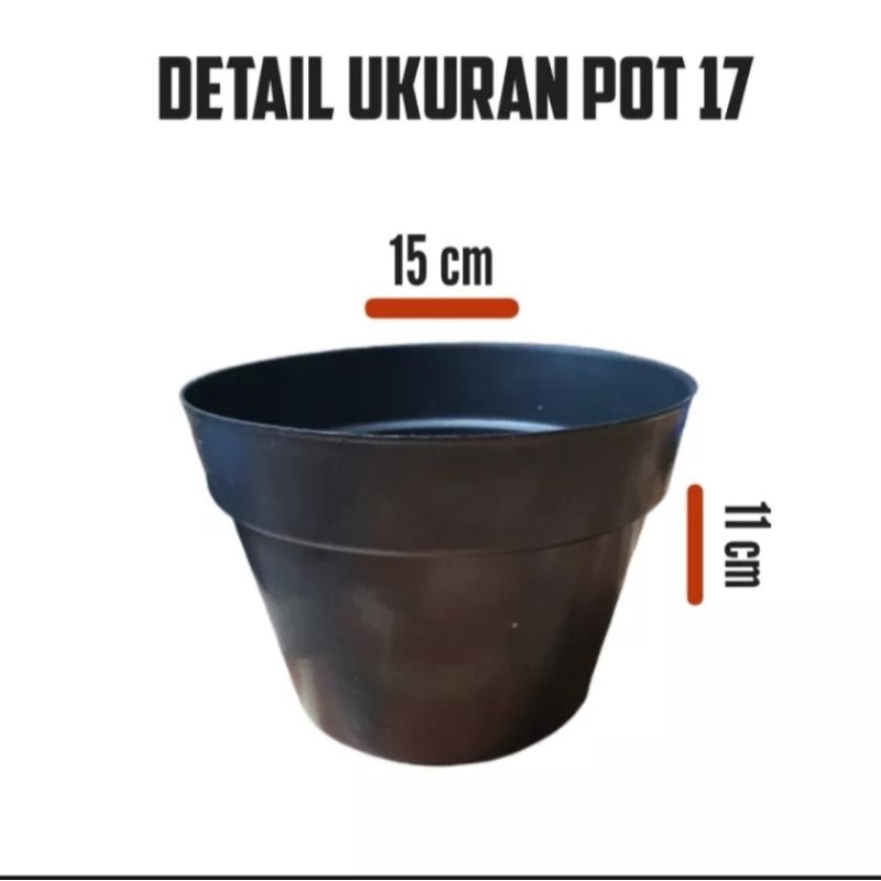 Pot bunga plastik 15cm Lusinan / Pot bunga Murah dan Berkualitas