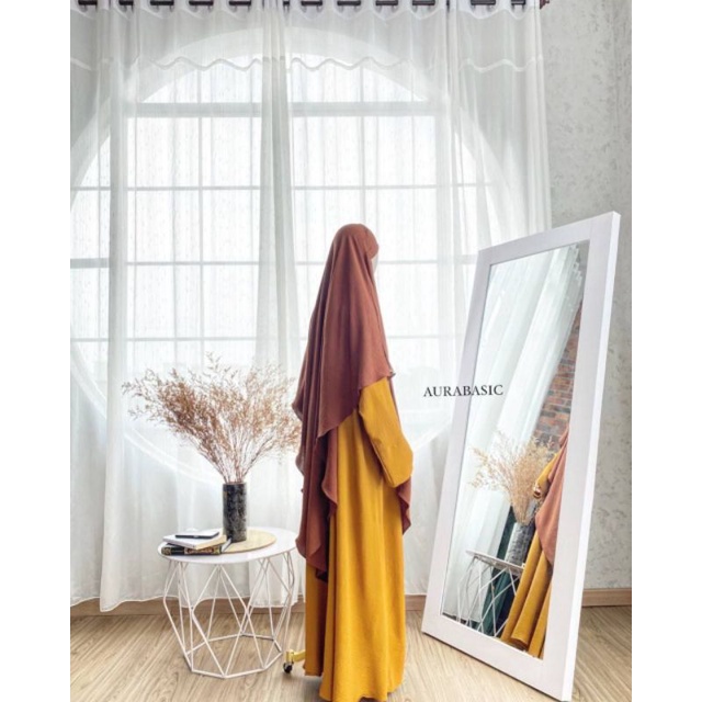 Abaya Very Basic Mustard by Aura
