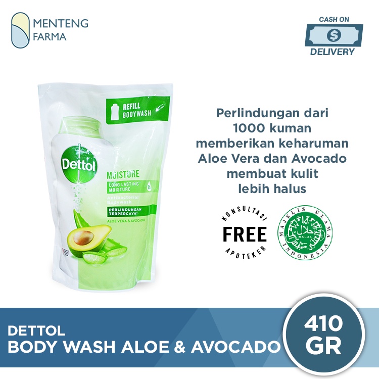 Sabun Mandi Cair Dettol Aloe Vera &amp; Avocado 410 Gram