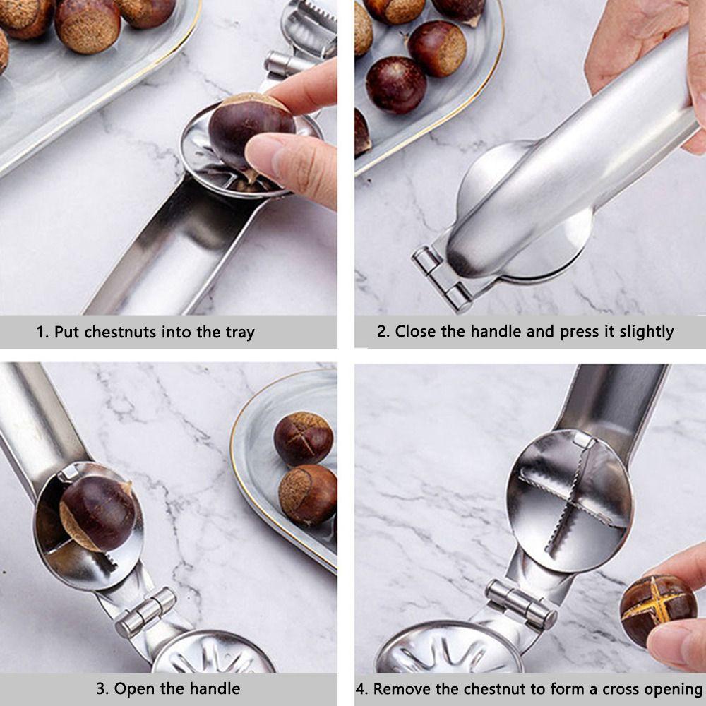 Chookyy Chestnut Clip Multifungsi Pemipil Nut Opener Pemecah Kacang Cepat