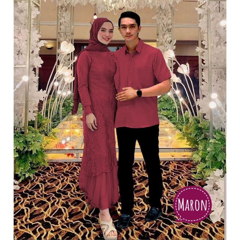 BJ - COUPLE GELARDINE KEMEJA PENDEK / UKURAN GAMIS M , L , XL , XXL KEMEJA L / GAMIS  Bahan Tile Mutiara Ruby Lapis Furing /GAMIS KONDANGAN / GAMIS COUPLE / KEMEJA PRIA BAHAN MOSCREPE LENGAN PENDEK/ KEMEJA COUPLE / GAMIS WANITA MURAH / GAMIS WISUDA/