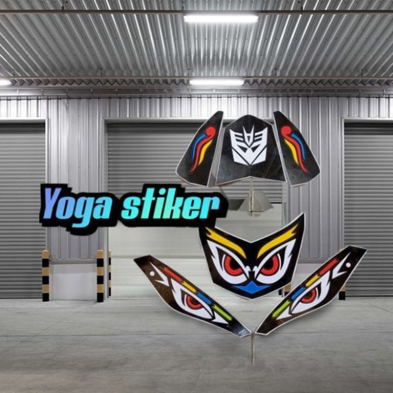 satu set stiker lampu depan belakang Mio M3