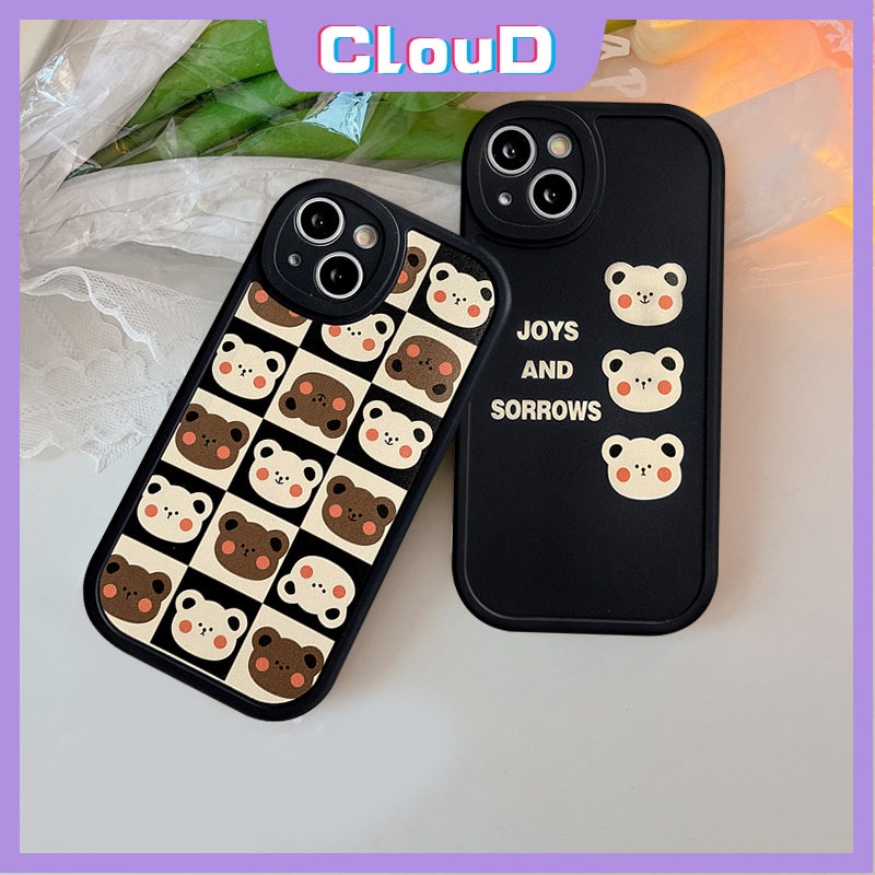 Soft Case Tpu Motif Kartun Beruang Untuk iPhone 11 XR X XS Max 6Plus 7Plus 13 14 12 11 Pro Max 6s 8 14 7 6 Plus