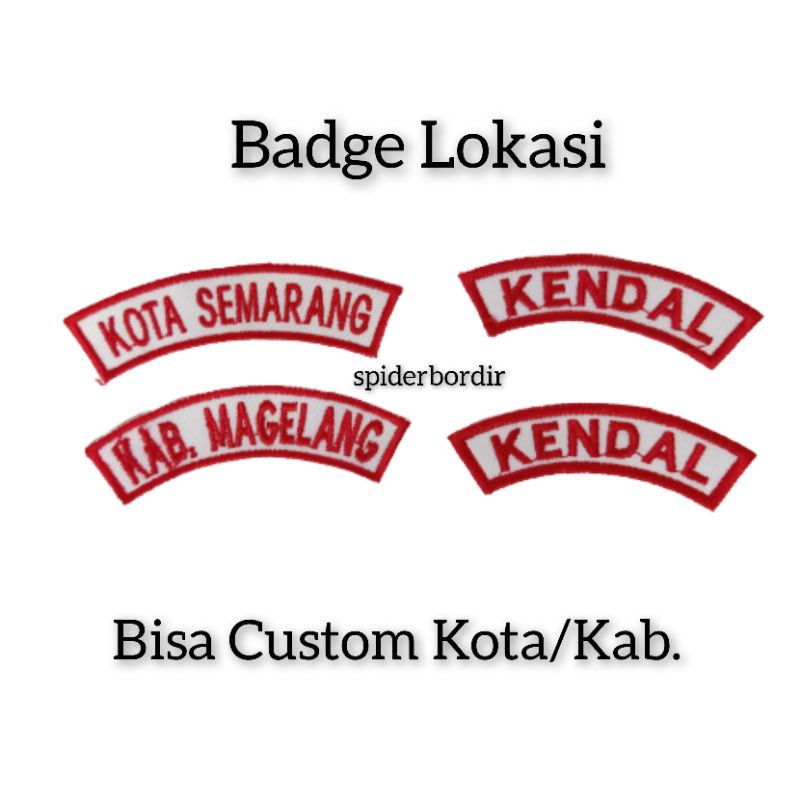 Badge Patch Bordir Lokasi Kwarcab Pramuka Custom
