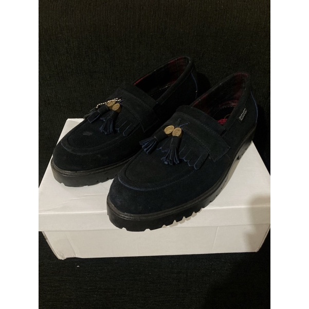 Tassel Loafers Thanksinsomnia × Nappa Milano "Sam 01" Black Suede