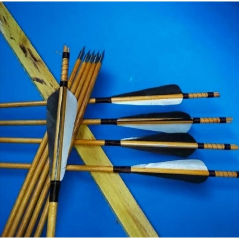 arrow jemparingan bambu petung grade A  5.7mm dan 6mm  busur panah jemparing