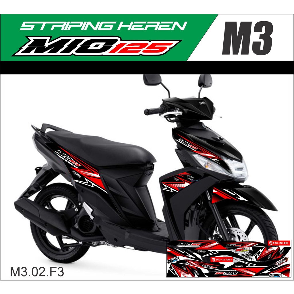 STRIPING STIKER YAMAHA MIO M3 125 VARIASI KEREN #STRIPING STIKER YAMAHA MIO M3 125# STRIPING STIKER 
