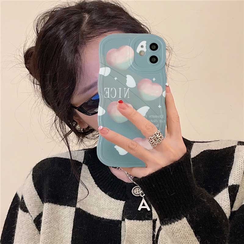 Casing TPU Realme C30 C31 C35 C21Y C25Y C21 RealmeC11 C25 C17 C15 C12 C3 C2 Realme 8i 7i 5 5i 6i 7 Pro Motif Peach Heart And Flower Dx