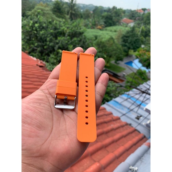 Strap Tali Jam Tangan Silikon oren Smartwatch 22mm