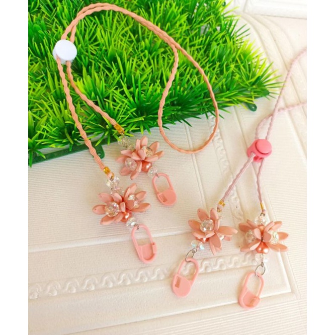 kalung masker tali elastis/strap masker tali boba free kemas