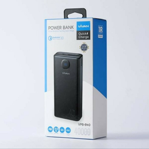 POWER BANK VIVAN 40.000MAH VPB-B40 QUICK CHARGE