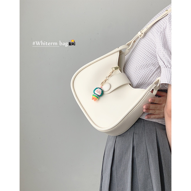 Suhao tas wanita musim panas 2022 baru trendi niche tekstur tas ketiak all-match tas messenger bahu tas pelana