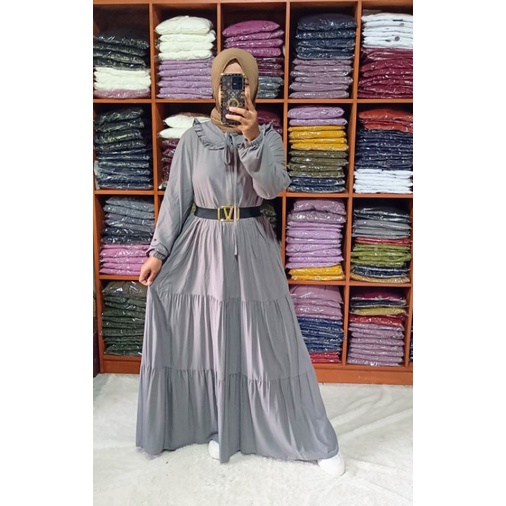 ALESHA MIDI DRESS//BISA COD_ FREE SABUK