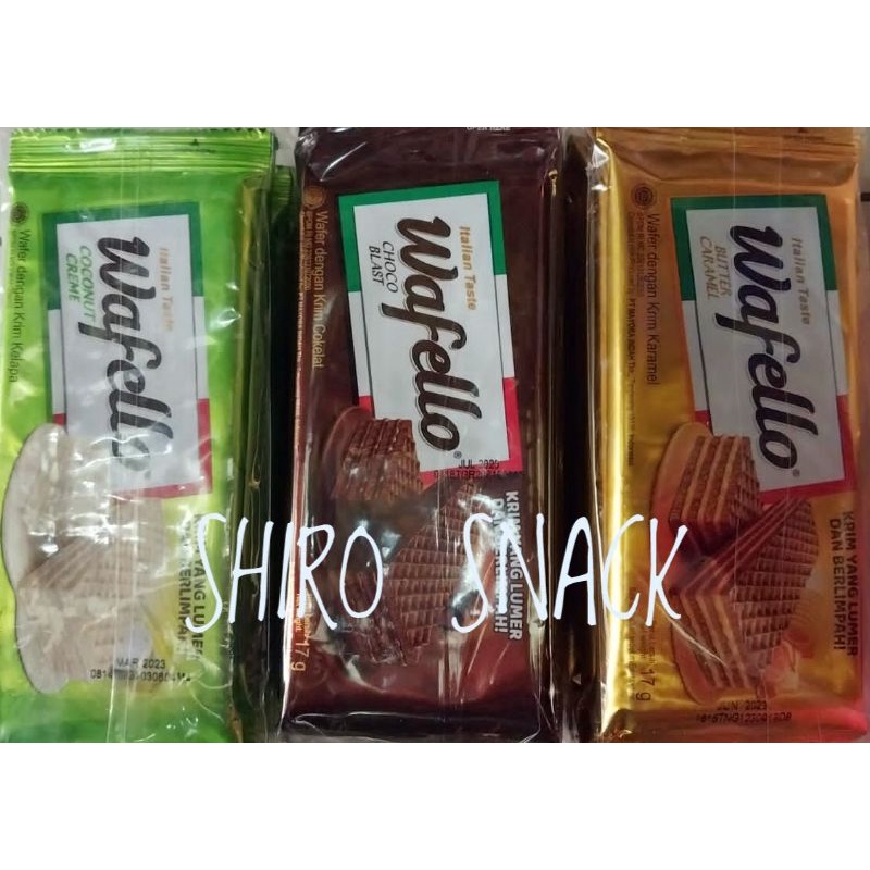 

Italian taste wafello kemasan renceng isi 10 pcs.