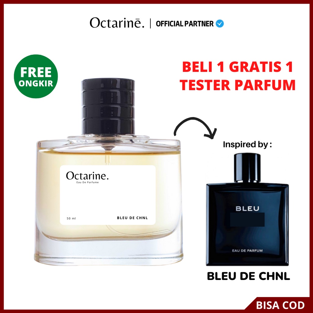 Octarine - Parfum Pria Tahan Lama Aroma Fresh, Maskulin, Elegant Inspired By BLEU DE CHNL | Parfume Farfum Perfume Minyak Wangi Cewek Cowok Murah Original