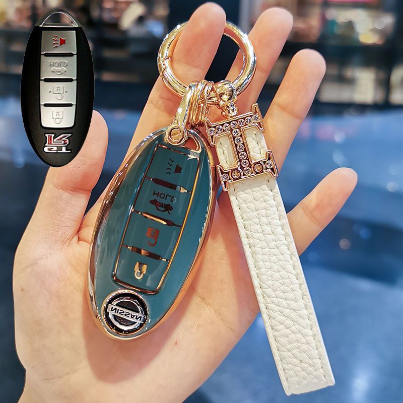 Untuk Nissan Key Case Female21 3per4 Kunci Generasi 14 Xuanyi Teana Hacker Qijun Tuda Blue Bird Remote Control Key Case