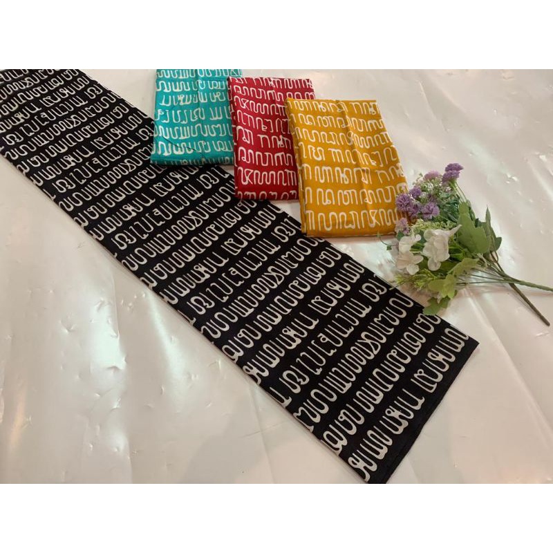 Kain Katun Prima/Kain Batik Motif Aksara Jawa