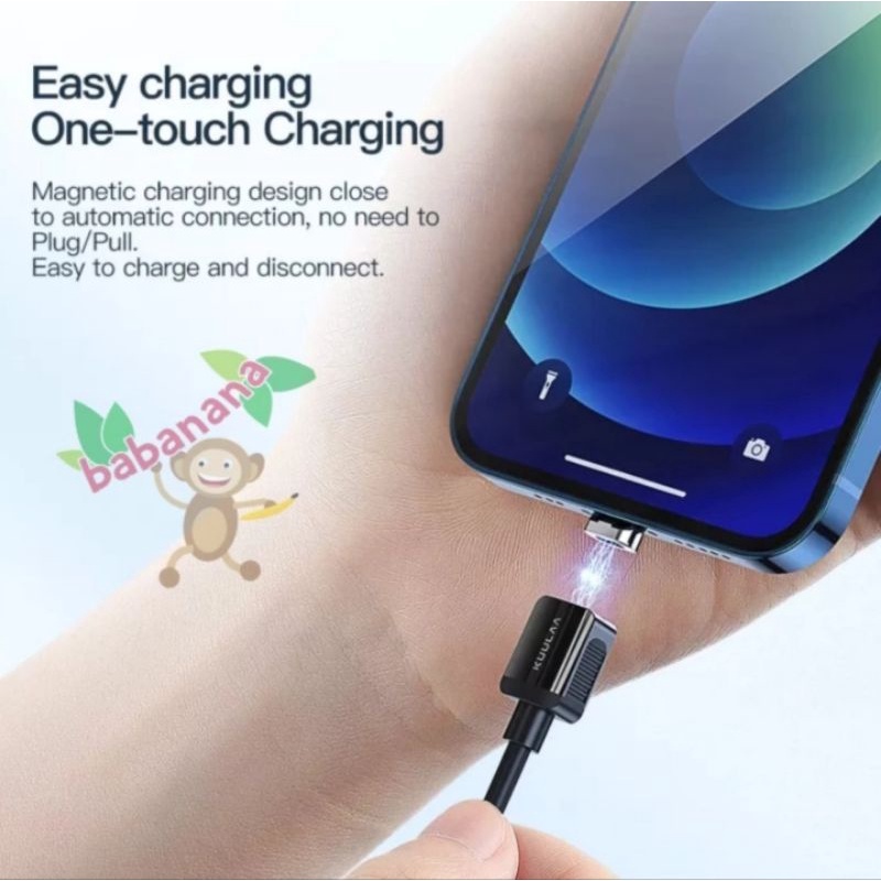 Kuulaa kepala charger Magnetic Lightning cable casan magnetik charging