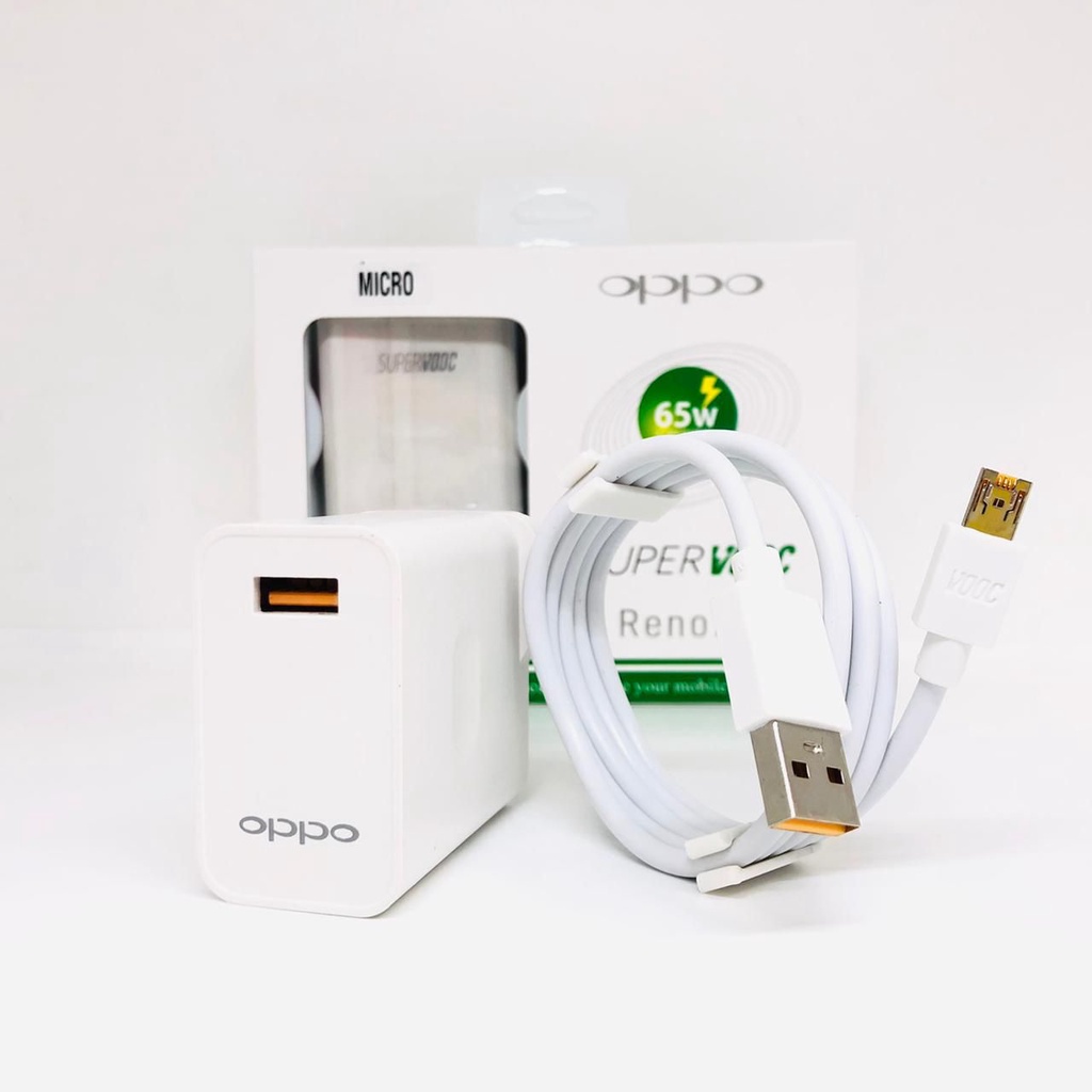 Travel Charger OPPO VOOC Chasan TC Original Android Fast Charging USB Cable Type C 65W Watt